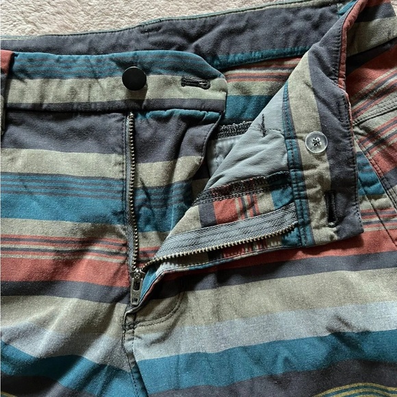Lululemon Mens Striped Shorts Blue‎ Red Gray Size 30 - Picture 4 of 10